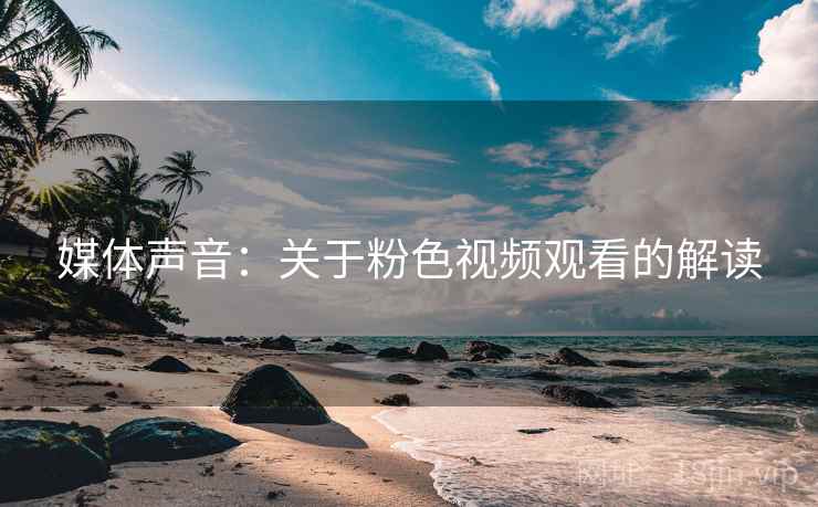 媒体声音：关于粉色视频观看的解读